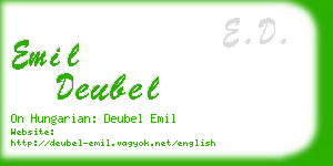 emil deubel business card